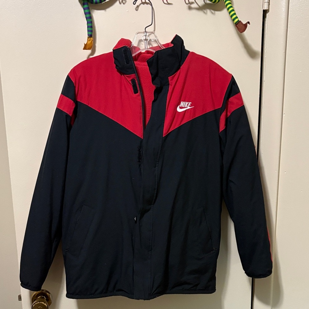 Nike Black and Red Sports Jacket